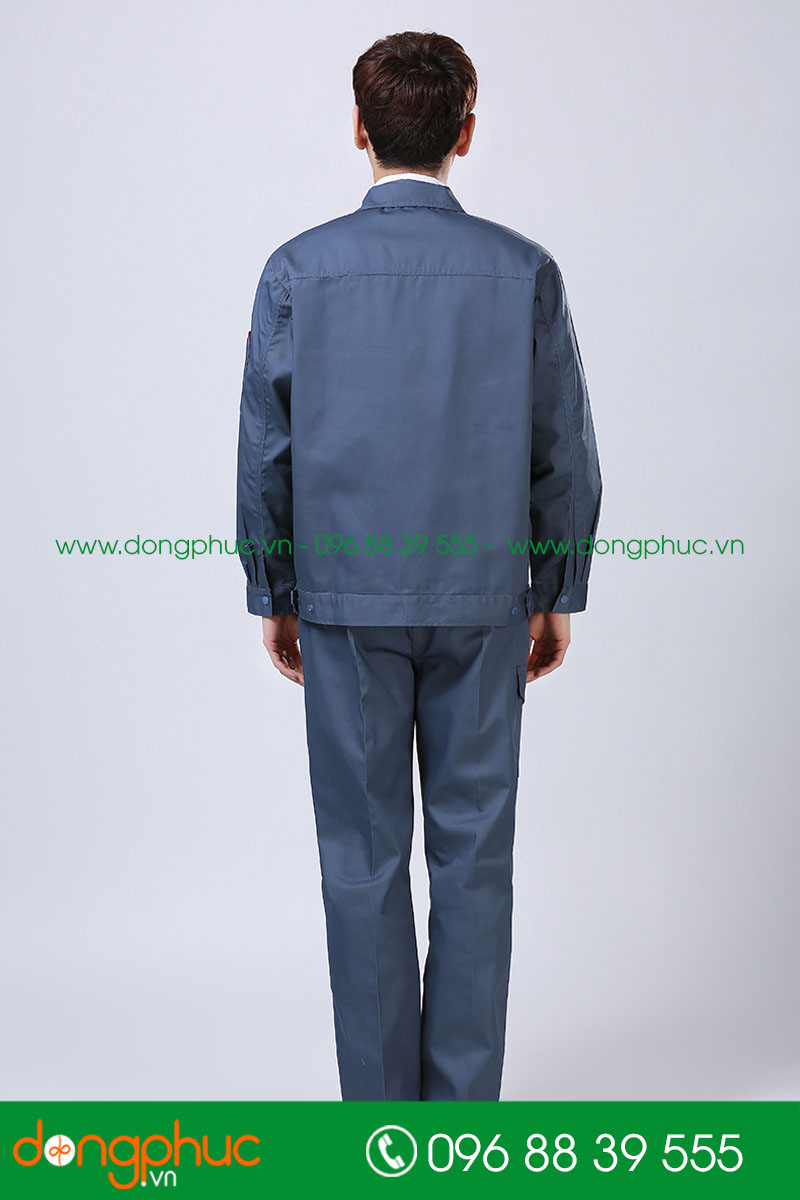 Mẫu bảo hộ màu xanh đậm phối đỏ đô